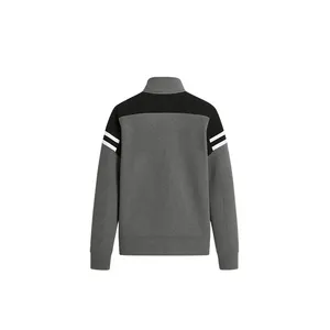 เสื้อแจ็คเก็ตผ้าฟลีซแบบสปอร์ต พร้อมแถบสีดำและแถบสีขาว - Product Image 2