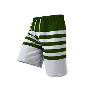 Short de sport OEM ODM personnalisé de haute qualité pour hommes, short d'été en coton respirant et rayé avec poche, nouveau style de short à cordon de serrage - Product Image 3