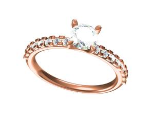 Bague de luxe de designer Halo Lab-Grown Diamond 14K/18K Rose White Gold Accents Contemporary Engagement Fine Gift Anniversary - Product Image 1