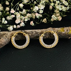 14K Rose/Yellow <b>Gold</b> Natural Diamond Daith Piercing Fine Jewelry for Women Classic Gift - Product Image 1