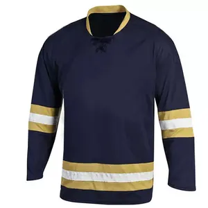 Vêtements de sport unisexe à logo personnalisé Maillot de hockey sur glace Tops de chemise taille personnalisée Élasthanne écologique respirant à séchage rapide/coton Accepte - Product Image 5