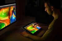 Artist Pro 16TP Grafik Ekranlı Tablet UHD Ekran Çoklu Dokunma Özellikli Tamamen Lamine Parlama Önleyici Cam Pilsiz Stylus 8192 5080LPI