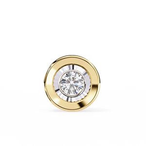 14K oro rosa amarillo 0,26 Ct Lab Grown Diamond Solitaire collar con elegante bisel conjunto colgante caja cadena regalo de boda de moda - Product Image 3