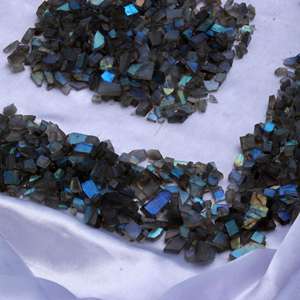 Collier et pendentif en cristal de labradorite cvd, pierre d'ambre coréen brut, pour boucles d'oreilles en pierre précieuse, bijoux, labradorite - Product Image 6