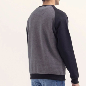High Quality <b>Black</b> Vintage Crew Neck Sweatshirts Wholesale High Quality OEM Pullover Plain Dyed Fashion <b>Men's</b> Sweatshirts - Product Image 6