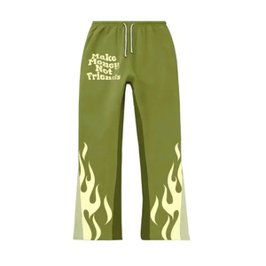 Survêtement évasé 100 % coton en gros, personnalisable avec logo, haute qualité, vintage, maternité, antibactérien, extensible dans les quatre sens - Product Image 3