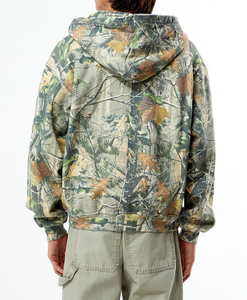Sudaderas con capucha extragrandes para hombre con cremallera, camuflaje de árboles, parche de aplique personalizado, bordado, forro polar grueso, estilo urbano - Product Image 4