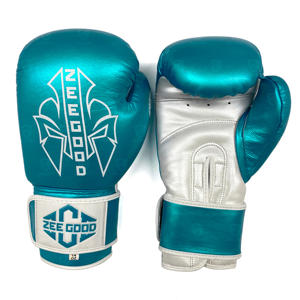 Gants de boxe en cuir véritable, fermeture à lacets, nouveau design, gants de combat professionnels pour la compétition - Product Image 1