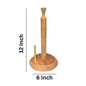 Wooden <b>Tissue</b> Holder Kitchen Pack of 1 Brown <b>Colour</b> Roll Holder <b>Paper</b> Towel Holder for Home Kitchen Hotels & Offices - Product Image 3
