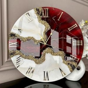 นาฬิกาติดผนังทำจากเรซินสำหรับผู้ใช้นาฬิกาแขวนผนังดีไซน์ศิลปะทำด้วยมือไม่เหมือนใครศิลปะจากอินเดีย - Product Image 2