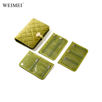 WEIMEI Travel Jewelry Organizer Case Samts chmuck Aufbewahrung sbuch Ringo rdner mit Reiß verschluss taschen Taschen für Ring Halskette Ohrring