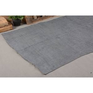 Alfombra Turca Moderna Vintage de 5.2 x 11.4 pies, Hecha a Mano, Lana Gris Ecológica, Pelo Medio, Diseño de Patchwork, Forma Rectangular Grande - Product Image 5