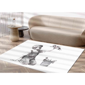 Alfombra Banksy Nurse: Arte de Graffiti, Alfombra Antideslizante Impresa en 3D, Alfombra Suave No Tejida - Product Image 4