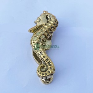 Dụng Cụ Gõ Cửa Hình Ngựa Biển Bằng Đồng Thau Đồ Cứng Cửa Cổ Thủ Công Chắc Chắn Dụng Cụ Gõ Cửa Động Vật Xuất Khẩu Anh Mỹ - Product Image 3