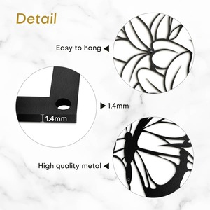 Panel de pared de metal contemporáneo de diseñador para el hogar, colgante de pared artístico hecho a mano, acento Interior moderno - Product Image 2