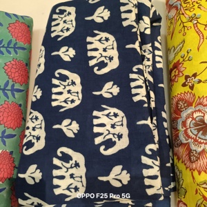 ชุดเดรสผ้าฝ้ายอินเดียสำหรับผู้หญิงชุดเดรส180gsm ออร์แกนิกทำจากผ้าฝ้ายพิมพ์ลายดอกไม้ - Product Image 6