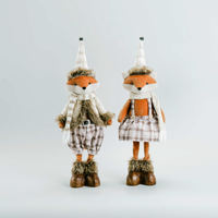 2023 décor de saison usine Elk souris OEM/ODM crème blanc marron feutre tissu sans visage poupée Gnome pour décorations de noël de luxe