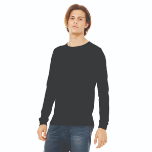 T-shirt d'entraînement régulier à col rond pour hommes avec logo personnalisé de haute qualité T-shirts à manches longues pour l'extérieur - Product Image 2