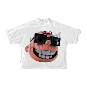 Camiseta recortada de gran tamaño para hombre con serigrafía y logotipo personalizado 100% algodón 260GSM tela de punto con hombros caídos - Product Image 2