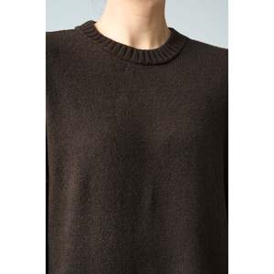 Robe longue en tricot marron foncé - Product Image 2