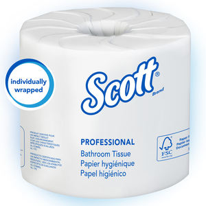Papier toilette en pâte de bois vierge, blanc doux, rouleau standard - Product Image 2