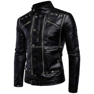 Chaqueta de moda de piel de vaca Premium para hombre, chaqueta de lona con cuello alto, el mejor diseño, chaqueta de estilos personalizados para hombre - Product Image 5