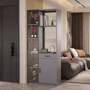 Mueble Divisor de Entrada, Armario para Zapatos, Vinoteca Integrada, Mueble de Almacenamiento para Sala de Estar, Estante para Espacios Pequeños, Mueble para Sofá - Product Image 4