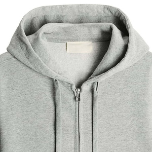 Sweat à capuche zippé pour homme, saison d'automne, basique, coton mélangé, 100% coton, respirant, style unique, nouvelle arrivée - Product Image 2