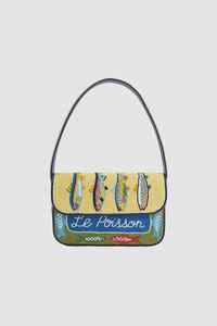 กระเป๋าลูกปัดหลากสีที่มีด้ามจับกระเป๋าถือกระเป๋าลำลองงานหัตถกรรมอินเดียทำมือกระเป๋าบาแก็ต - Product Image 2