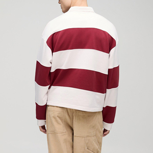 Polo de tiras para hombre con logotipo impreso DTF personalizado de algodón 100% de alta calidad, ropa informal de verano, polos para hombre con bloques de color - Product Image 2