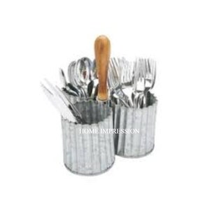 Standard Grade Metal Handle Galvanized Caddy for Kitchen <b>Utensils</b> High Selling Metal Serve Ware and Storage Carry by Exporters - Product Image 2