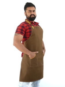 Delantal duradero con logotipo personalizado para salón de peluquería, corte de pelo, barbería, cocina, capa, chaleco, delantal de lona y cuero para hombres y mujeres - Product Image 4