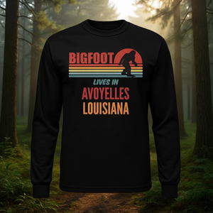 T-shirt à manches longues avec motif Bigfoot dans la paroisse d'Avoyelles, Louisiane – Produit promotionnel de qualité supérieure - Product Image 3