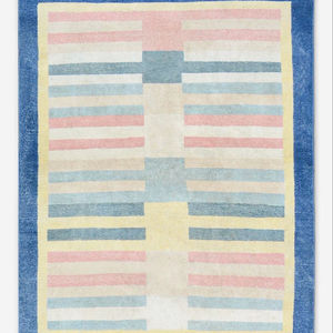 Wool Rug Hand Knotted Large Area Rug Light Color Kilim Style Abstract Pattern <b>Cushioned</b> Anti-Slip for Living Room Use - Product Image 1