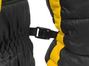 Mitaines de ski imperméables en softshell noir et jaune personnalisées pour l'hiver, pour garder au chaud, unisexe, pour le ski - Product Image 2