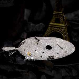 จี้ฮิปฮอปประดับ925สเตอร์ลิงและเพชรโมอิสซอไนต์ - Product Image 4