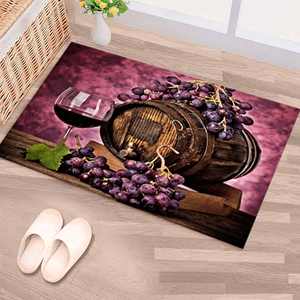 Tapis imprimé motif raisin - Tapis moderne pour la décoration de la maison et du bureau, avec poils doux - Product Image 1
