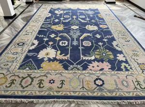 Alfombra de lana anudada a mano, estilo Oushak, con nudo turco, pelo corto, para el hogar, la oficina y uso comercial. - Product Image 2