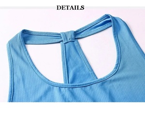 Top deportivo transpirable suelto personalizado, de Yoga Top, chaleco, camisa deportiva para mujer, Espalda descubierta, Fitness, correr, gimnasio, camisetas sin mangas - Product Image 5