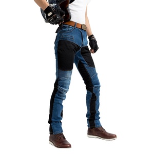 กางเกงยีนส์เดนิมระบายอากาศแห้งเร็วสำหรับผู้ชาย พร้อมแผ่นเสริมความแข็งแรง อุปกรณ์ป้องกัน ความปลอดภัย สำหรับขี่มอเตอร์ไซค์ ใช้ได้ทุกฤดู - Product Image 1