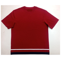 T-shirt décontracté chic pour homme en denim 100% coton avec ourlet évasé, 180 grammes, longueur standard, fabriqué au Bangladesh