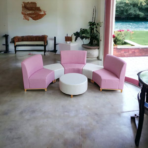 Sofá Lounge Tapizado Comercial con Diseño de Patchwork GSD68068 - Product Image 2