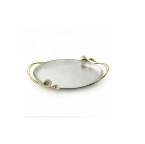 Plateau en bois créatif fait main de quantité minimale de commande basse avec poignée en métal Vente en gros directe d'usine du fabricant - Product Image 1