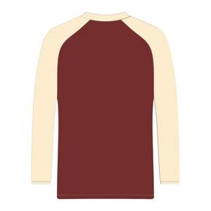 T-shirt à manches longues en chenille de coton maroon DST, style raglan, pour sororité grecque Delta Divine Nine, personnalisé, éducation HBCU - Product Image 3