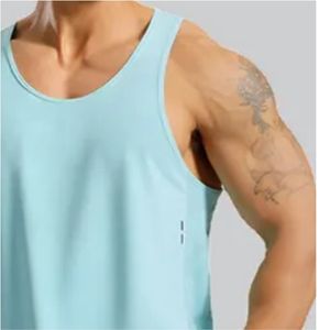 Verano de talla grande músculo deportes camiseta sin mangas transpirable Color sólido entrenamiento chaleco gimnasio Fitness secado rápido hombres camiseta sin mangas - Product Image 4