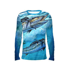 High Quality Custom <b>Material</b> Quick Dry UPF 50 Anti-Bacterial Breathable Windproof Sublimation <b>Printed</b> Full Sleeve Fishing Jersey - Product Image 5
