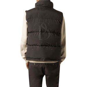 เสื้อกั๊กขนเป็ดของผู้ชายสำหรับฤดูหนาวคุณภาพสูงพร้อมคอจีนวัสดุผ้าใบระบายอากาศขนาดพลัสไซส์ - Product Image 3