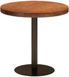 โต๊ะกาแฟดีไซน์แบบลอฟท์ในเมืองพื้นทำจากไม้ทรงกลมพร้อมสำเนียงโลหะเฟอร์นิเจอร์ในบ้านแบบเรียบง่ายทนทาน - Product Image 2