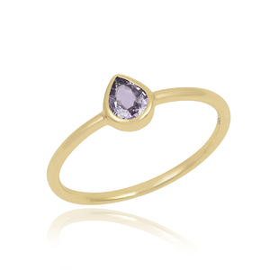 <b>Top</b> quality gold plated 925 sterling silver lemon quartz gemstone <b>ring</b> wholesale ready stock - Product Image 5