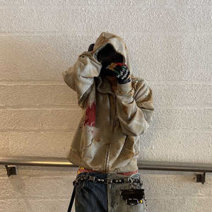 Sudadera con Capucha Holgada para Hombre, Estilo Retro, Lavada, Desgastada, Bordada, de Felpa Francesa 100% Algodón de Peso Pesado, Personalizada - Product Image 4